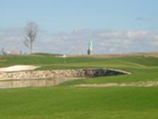 Liberty National golf course pond